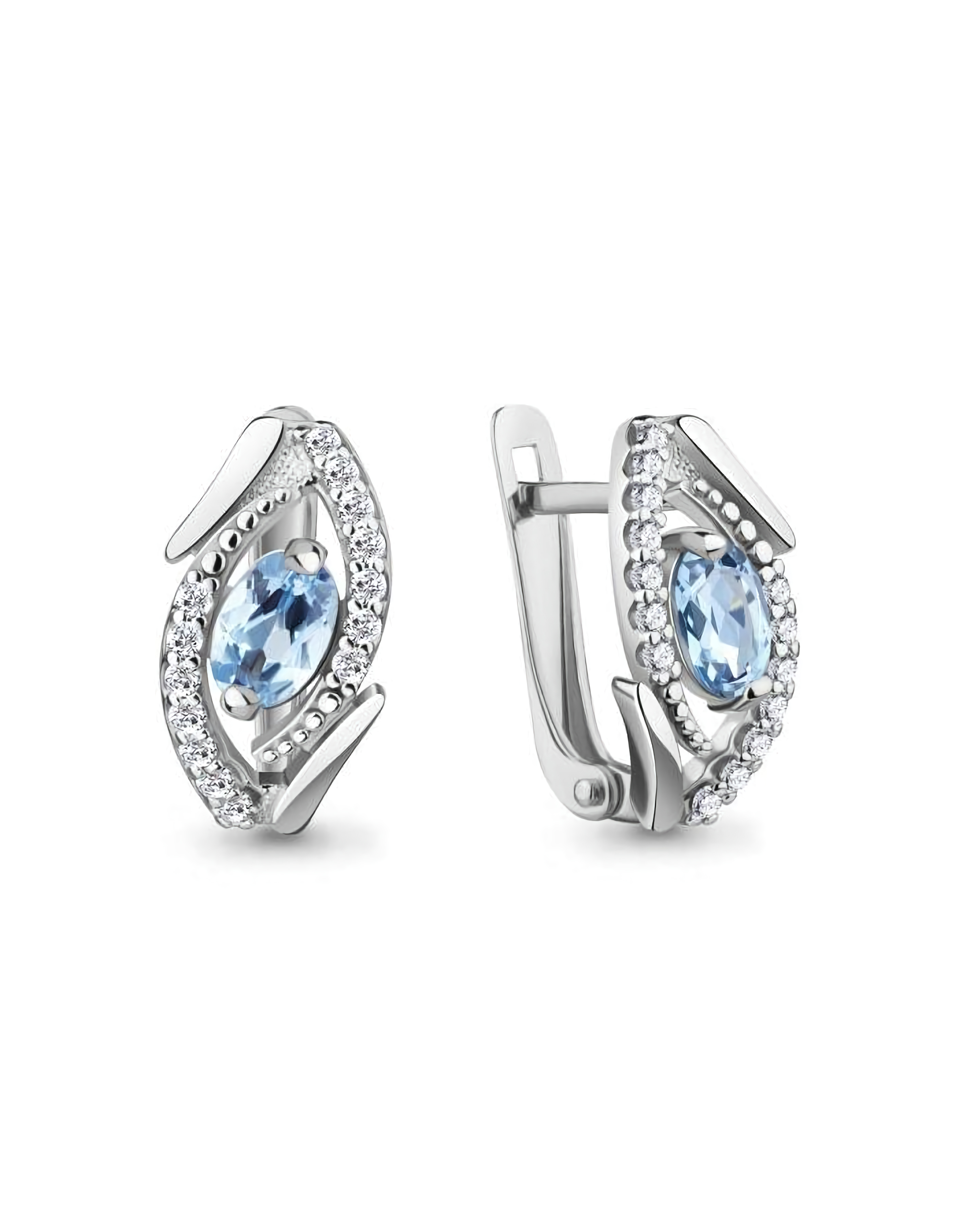 Серьги серебряные классические