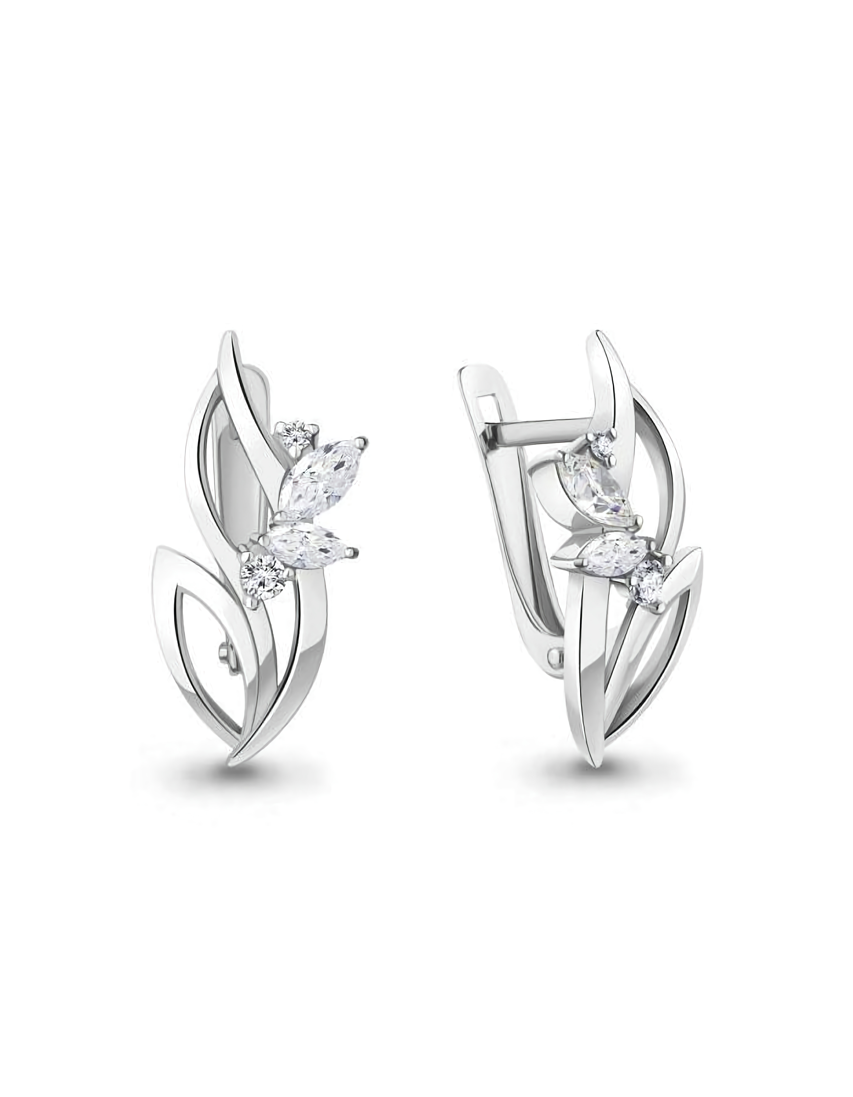 Серьги серебряные классические