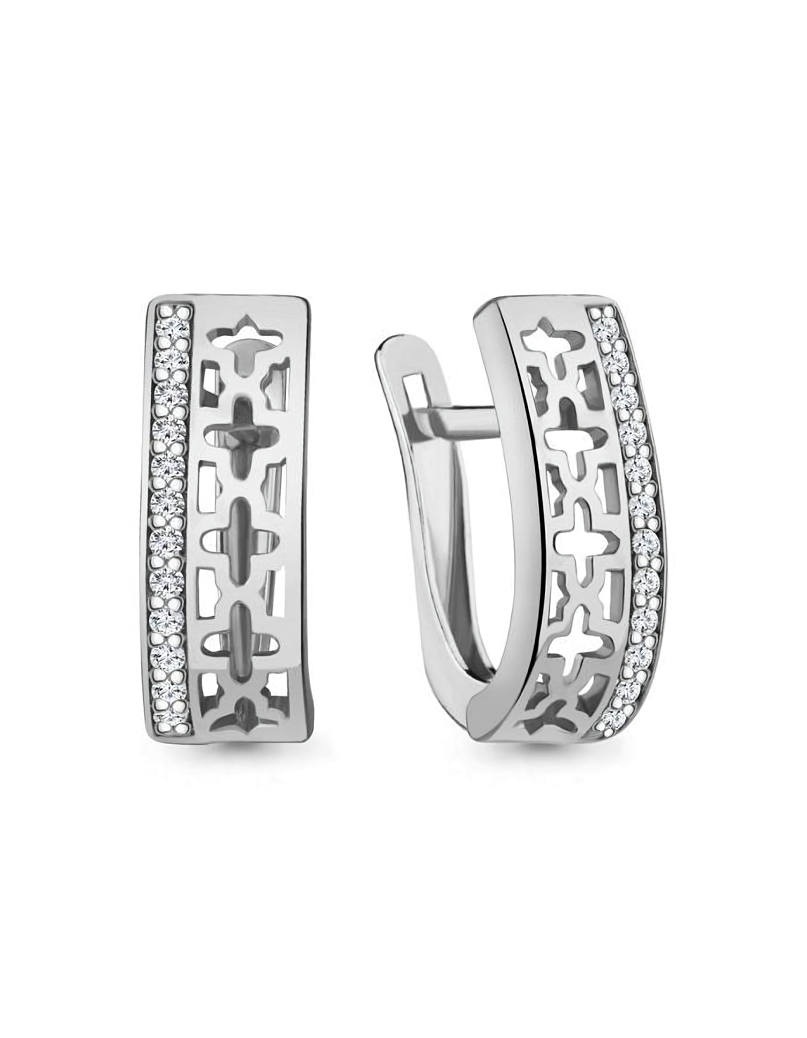 Серьги серебряные классические