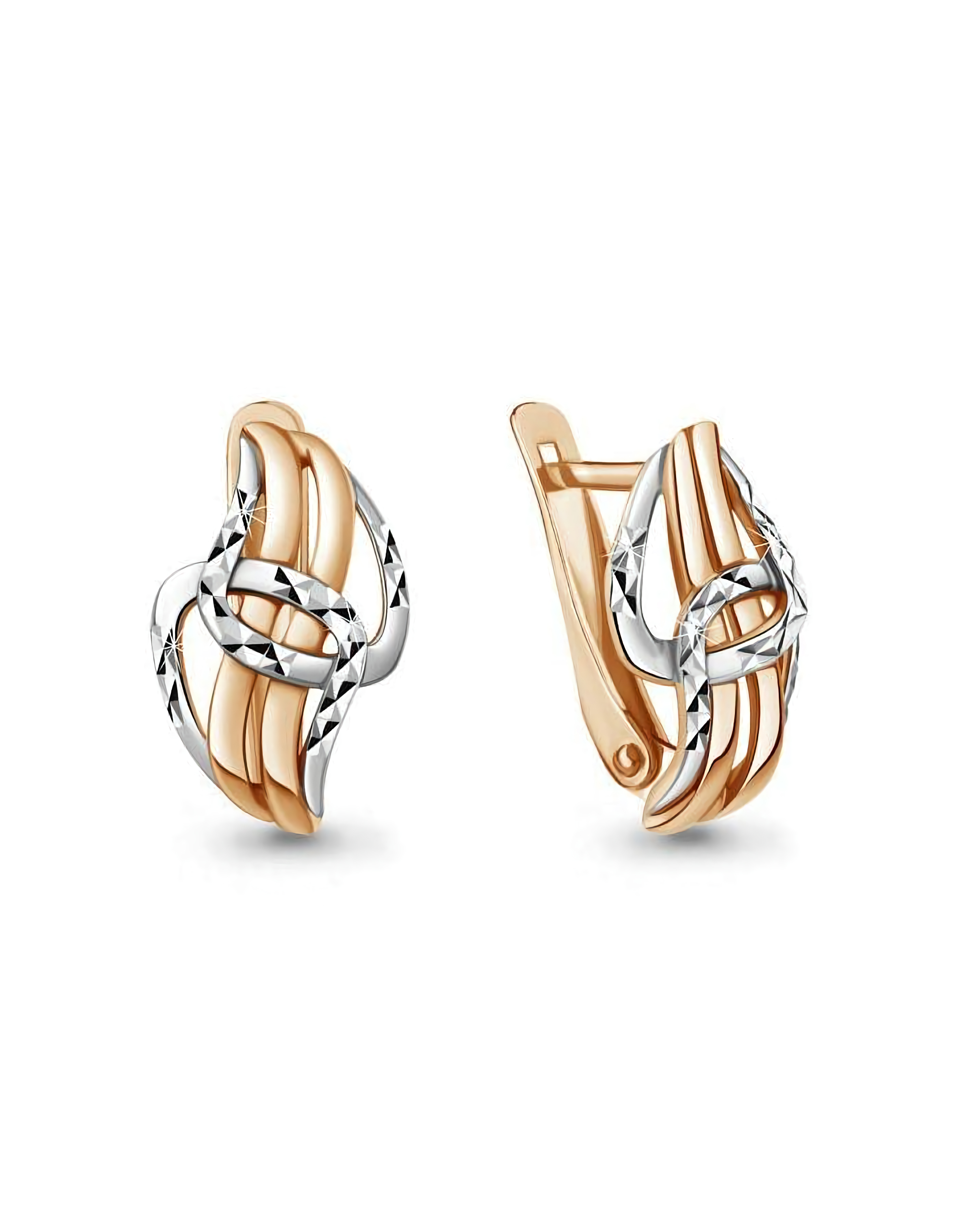 Серьги из золота 375 пробы на английском замке