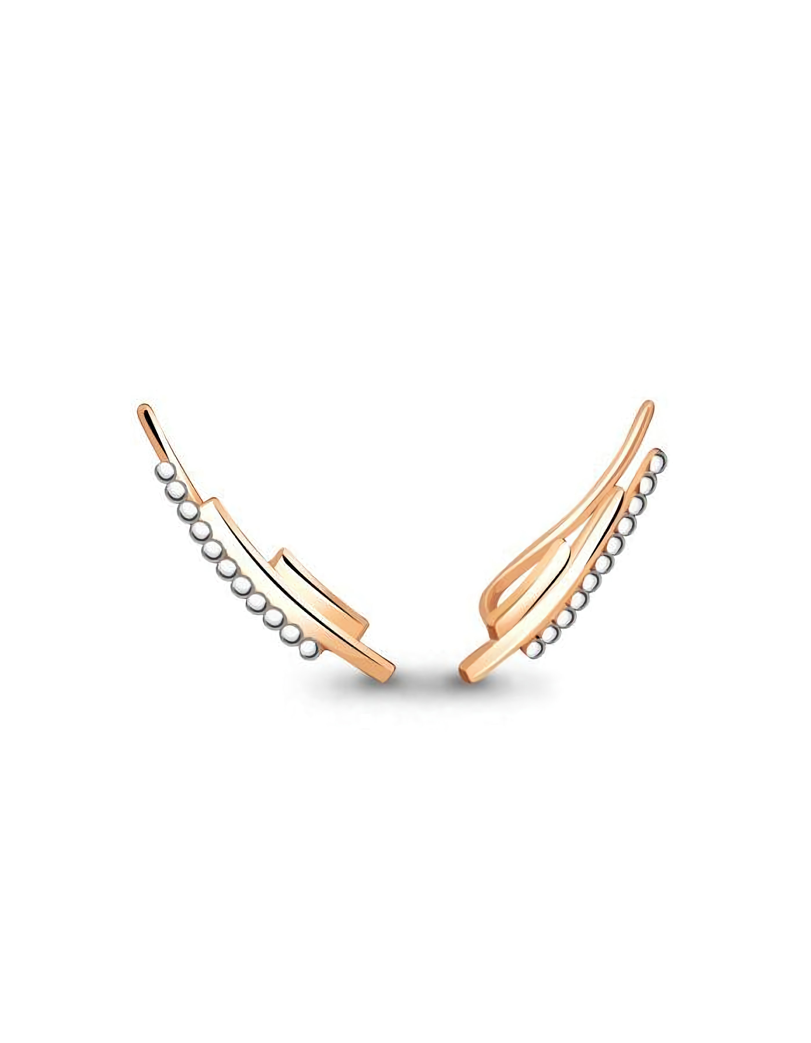 Серьги каффы из золота 375 пробы