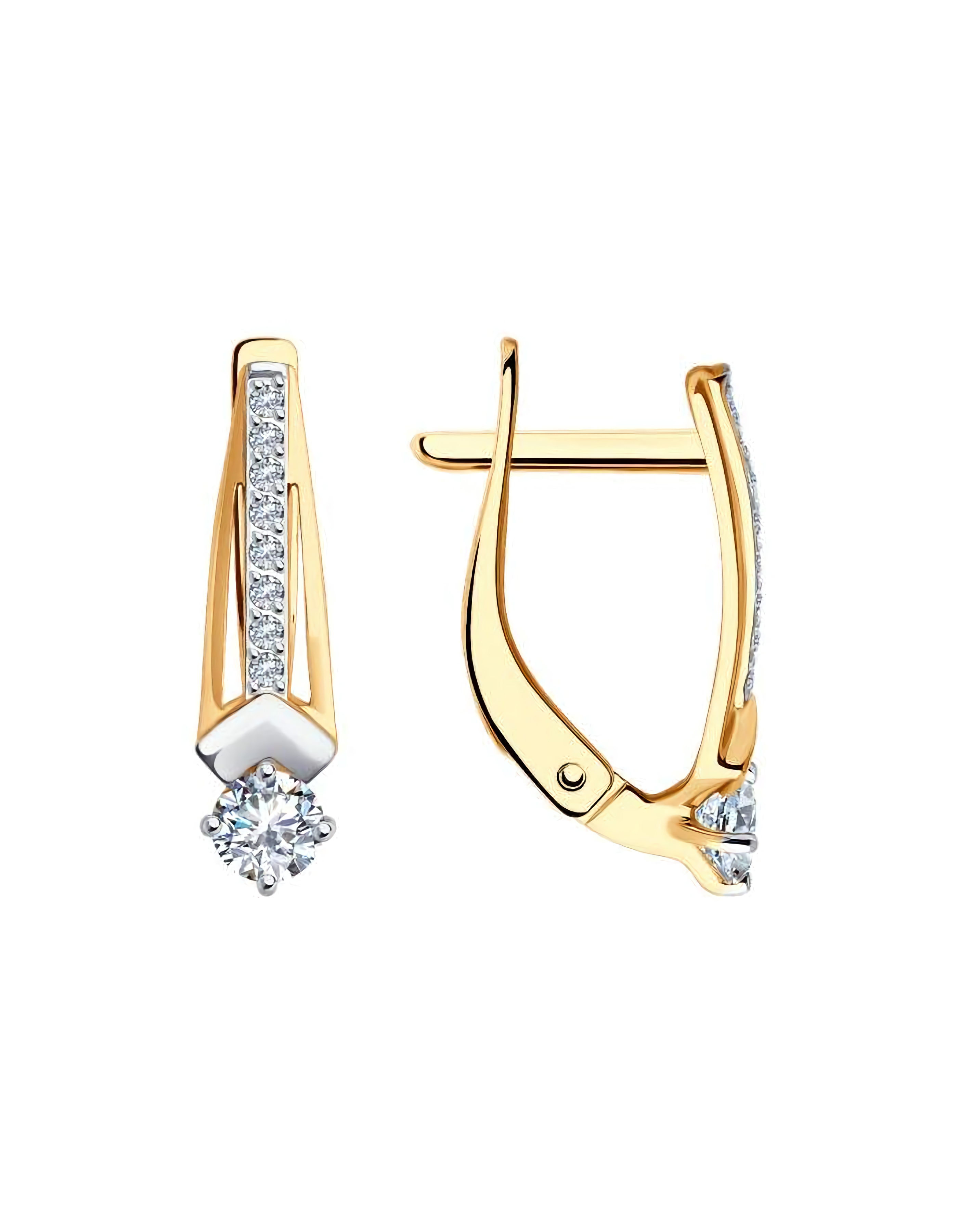 Серьги из золота 585 пробы классические