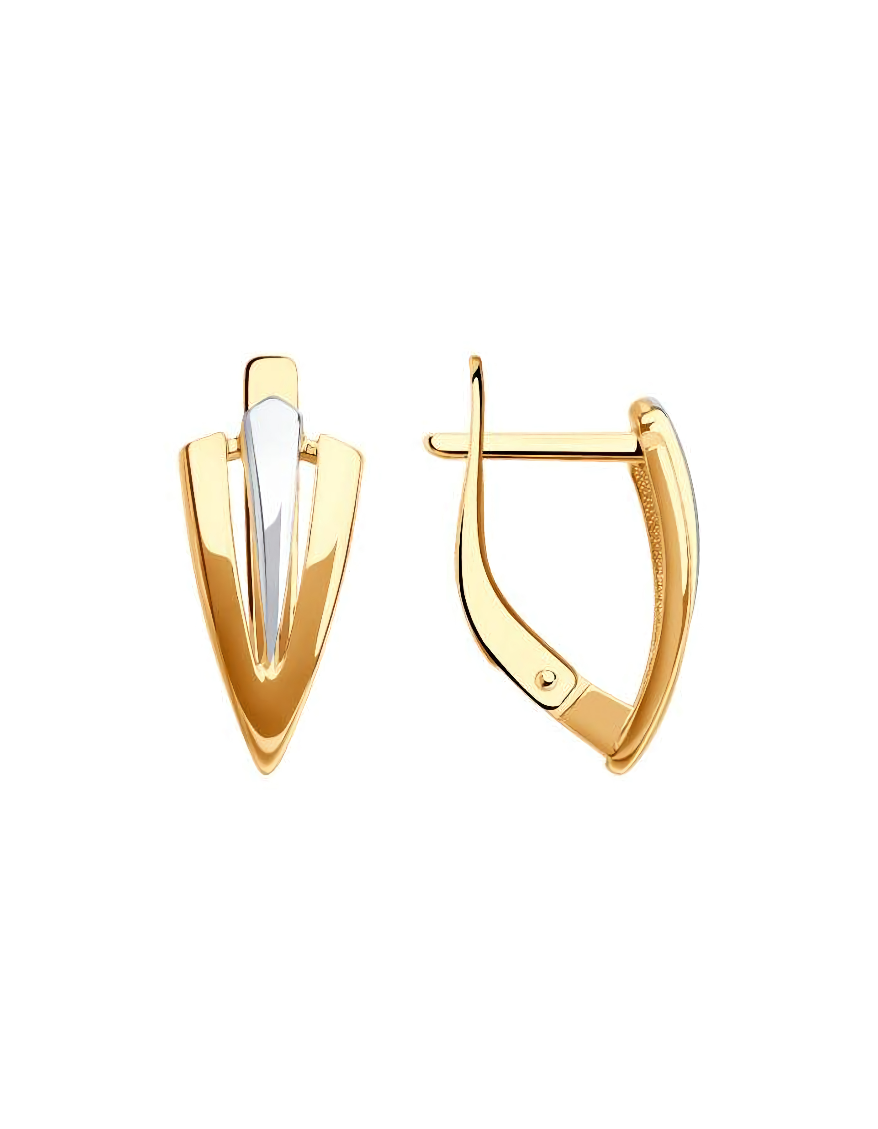 Серьги из золота 585 пробы классические