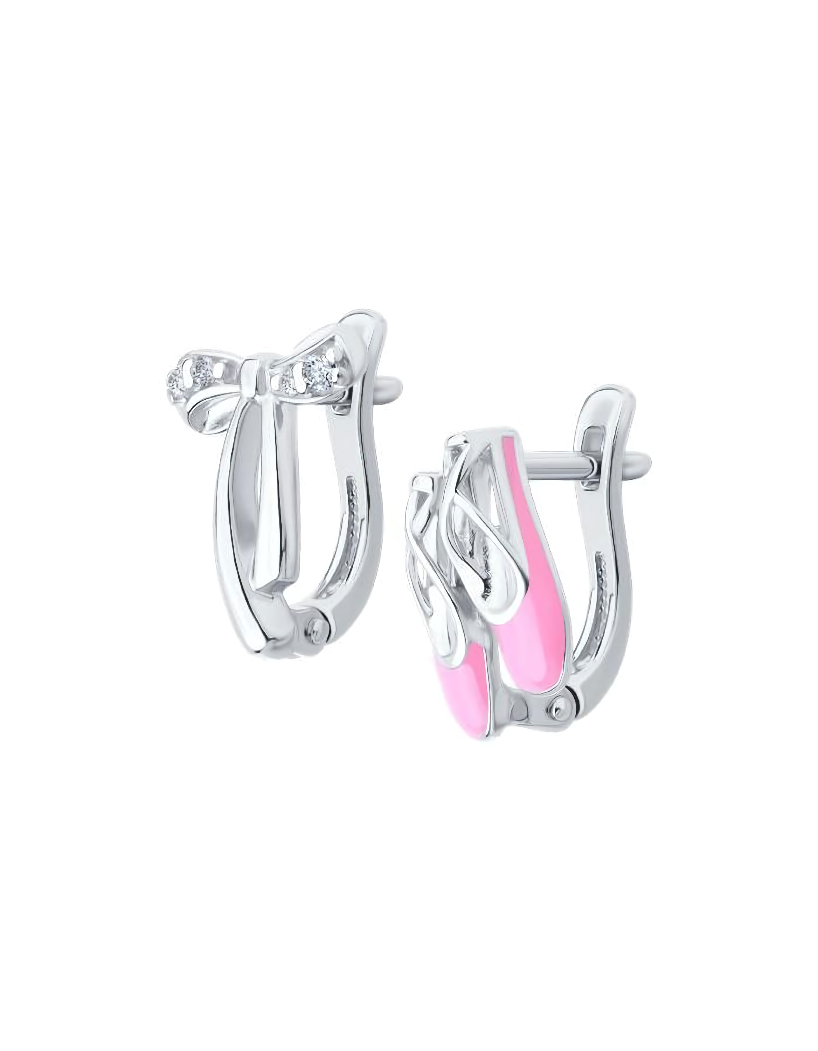 Серьги серебряные классические