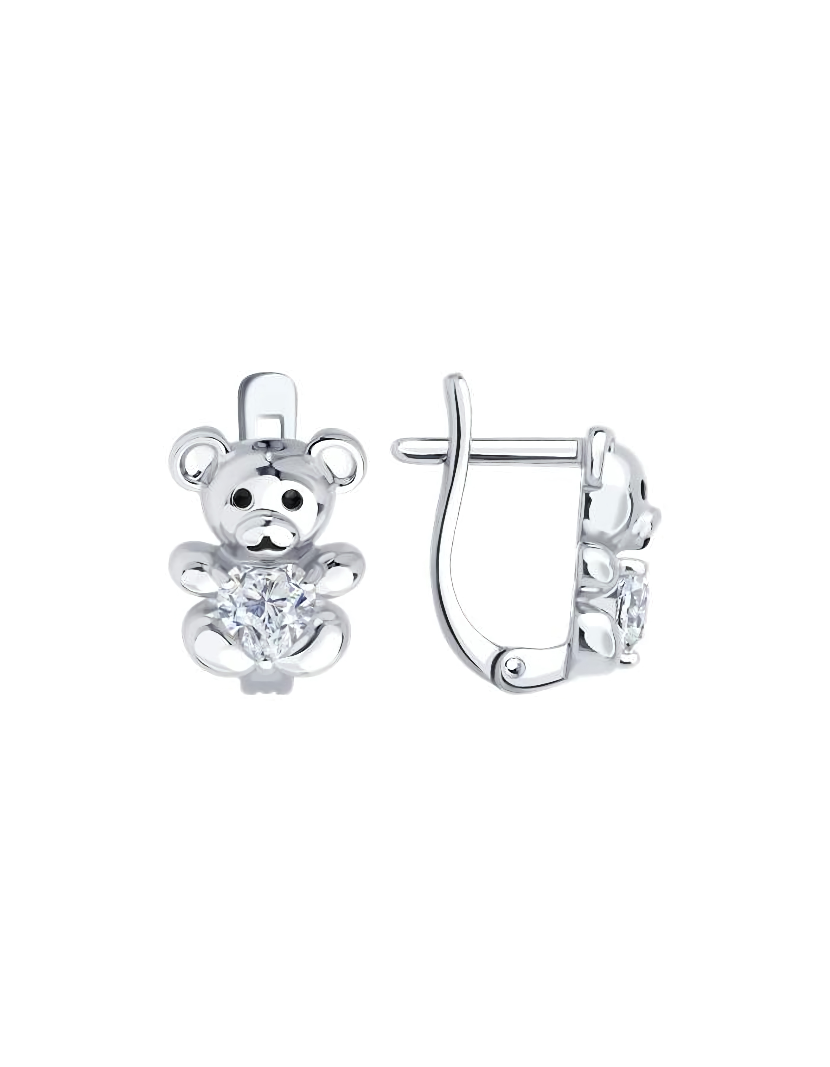 Серьги серебряные классические