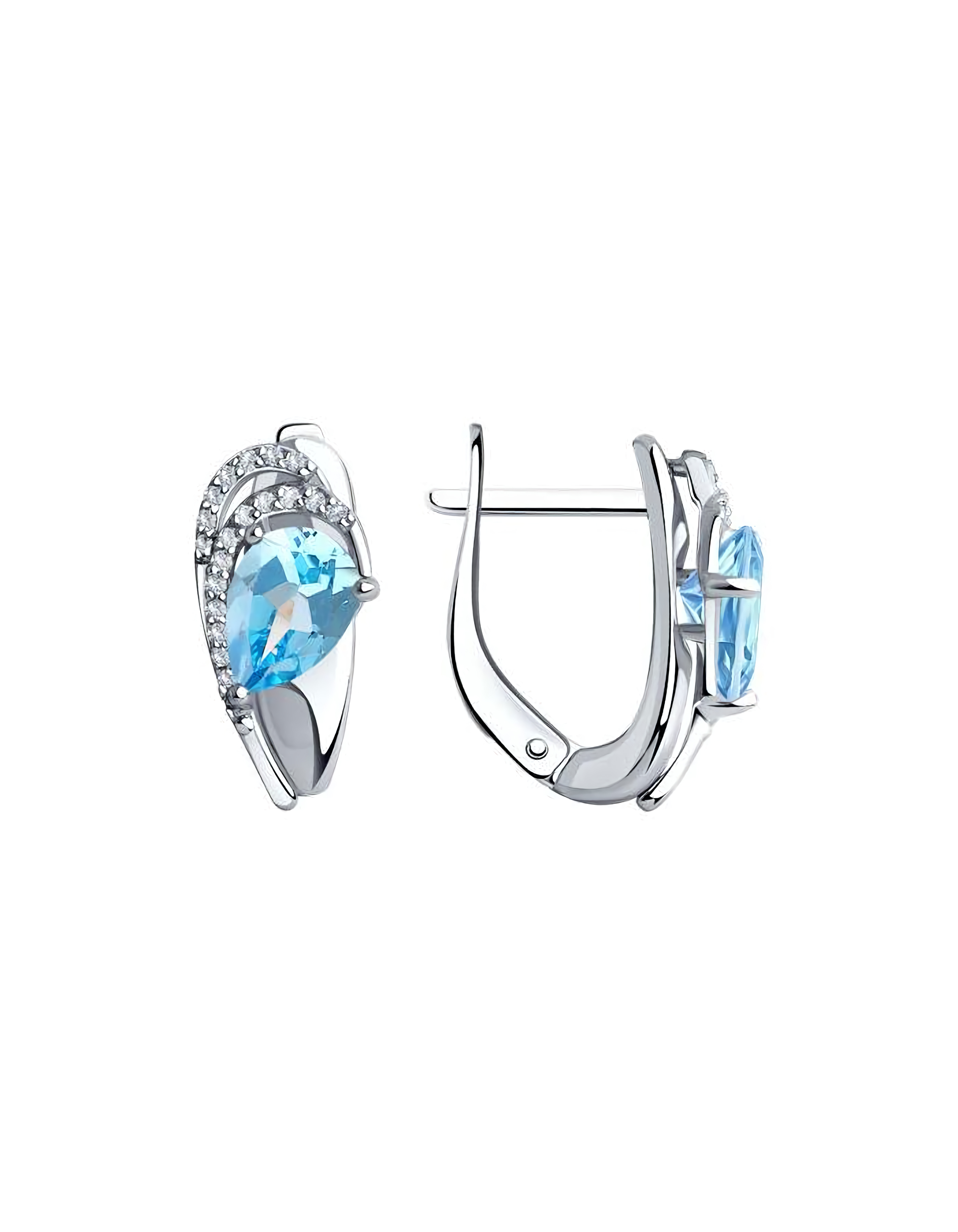 Серьги серебряные классические
