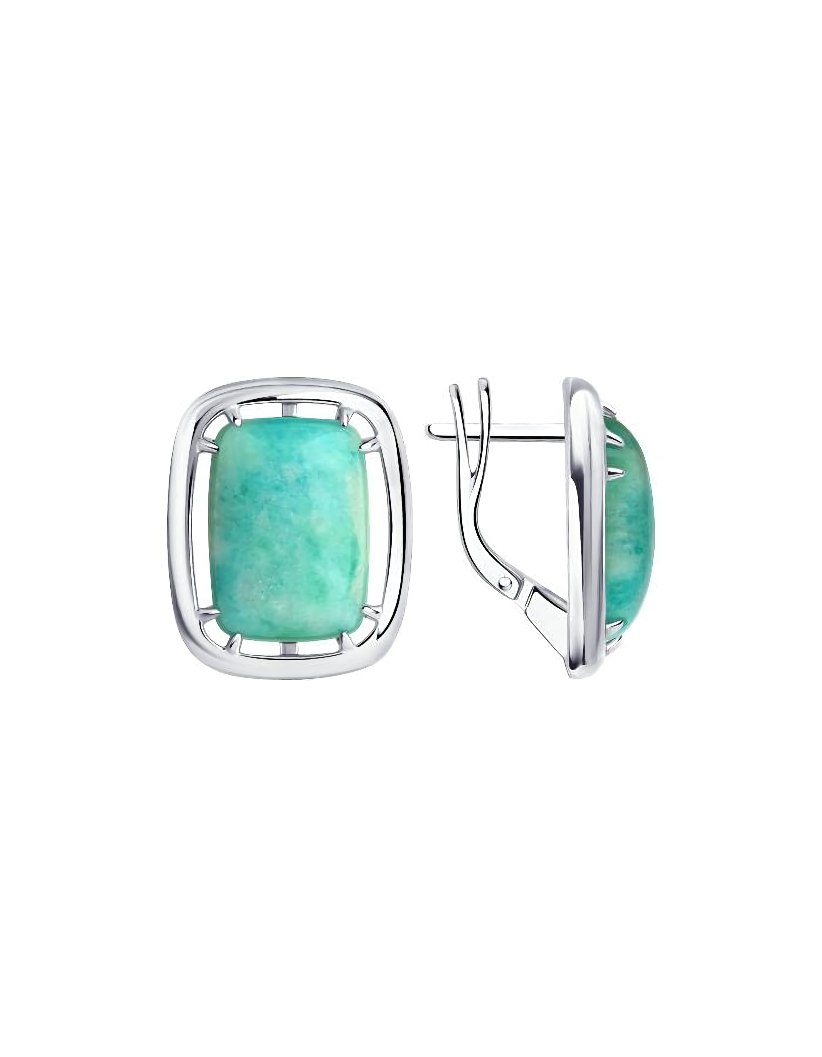 Серьги серебряные классические