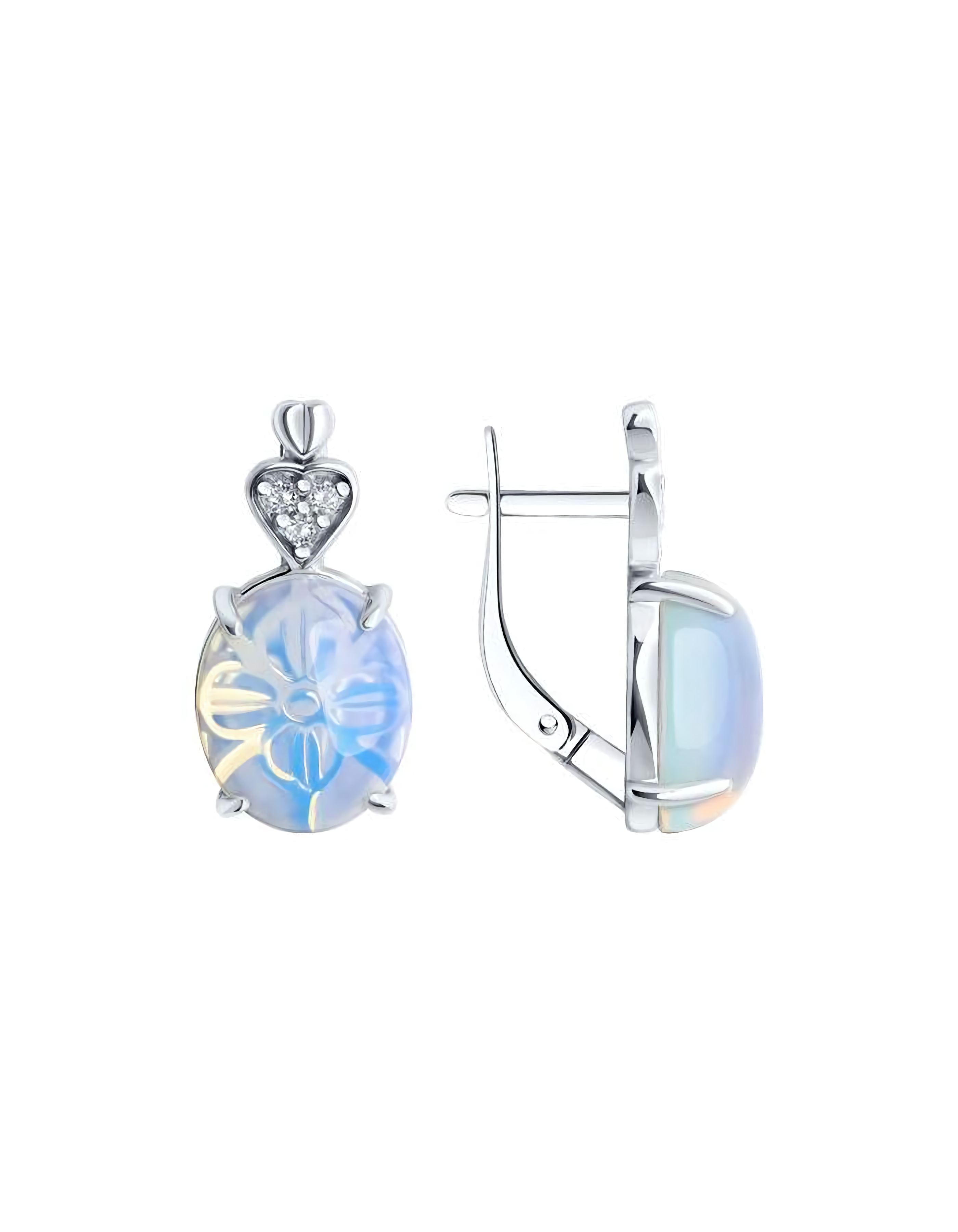 Серьги серебряные классические