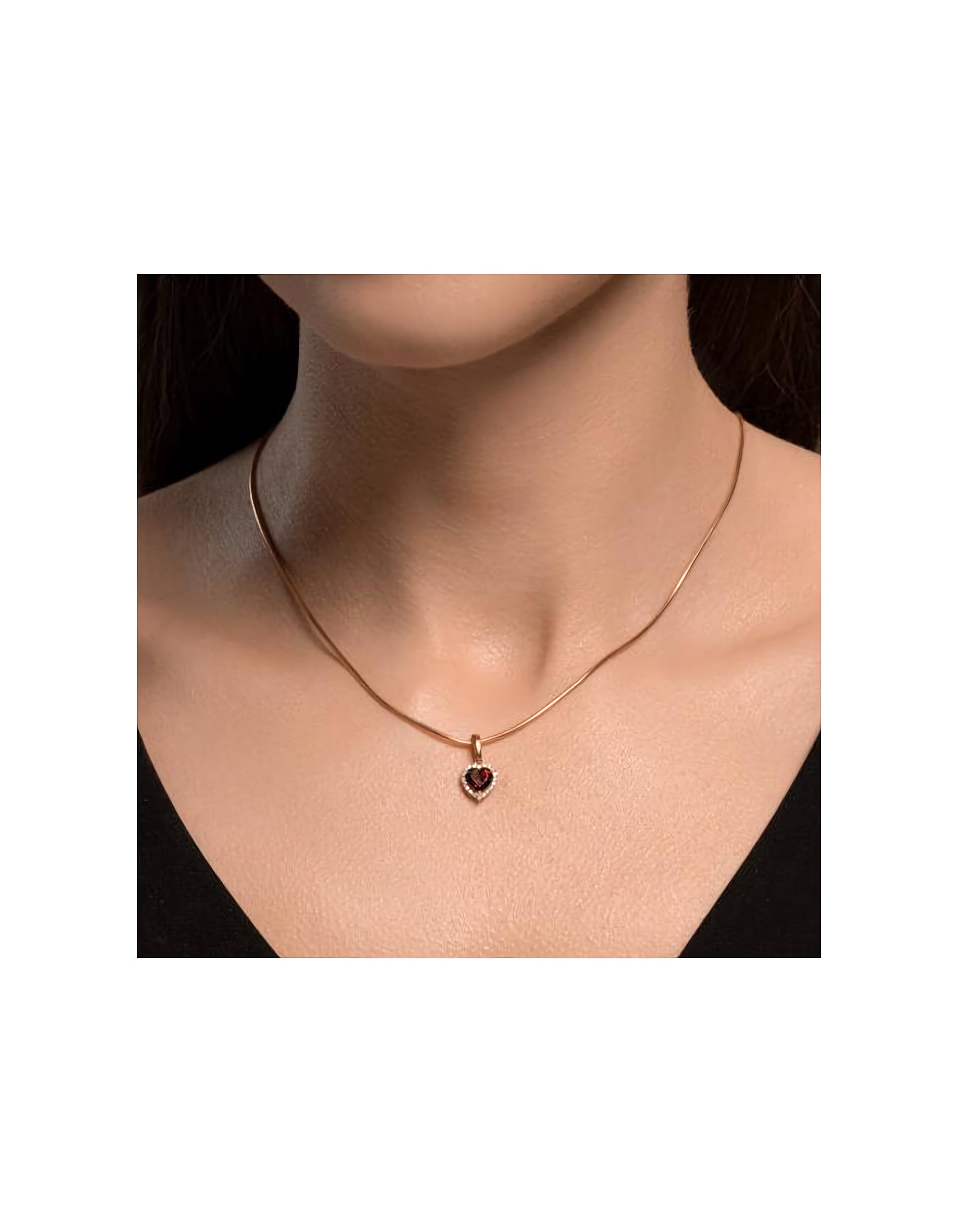 Подвеска женская из золота 585 пробы сердечко — фото 3