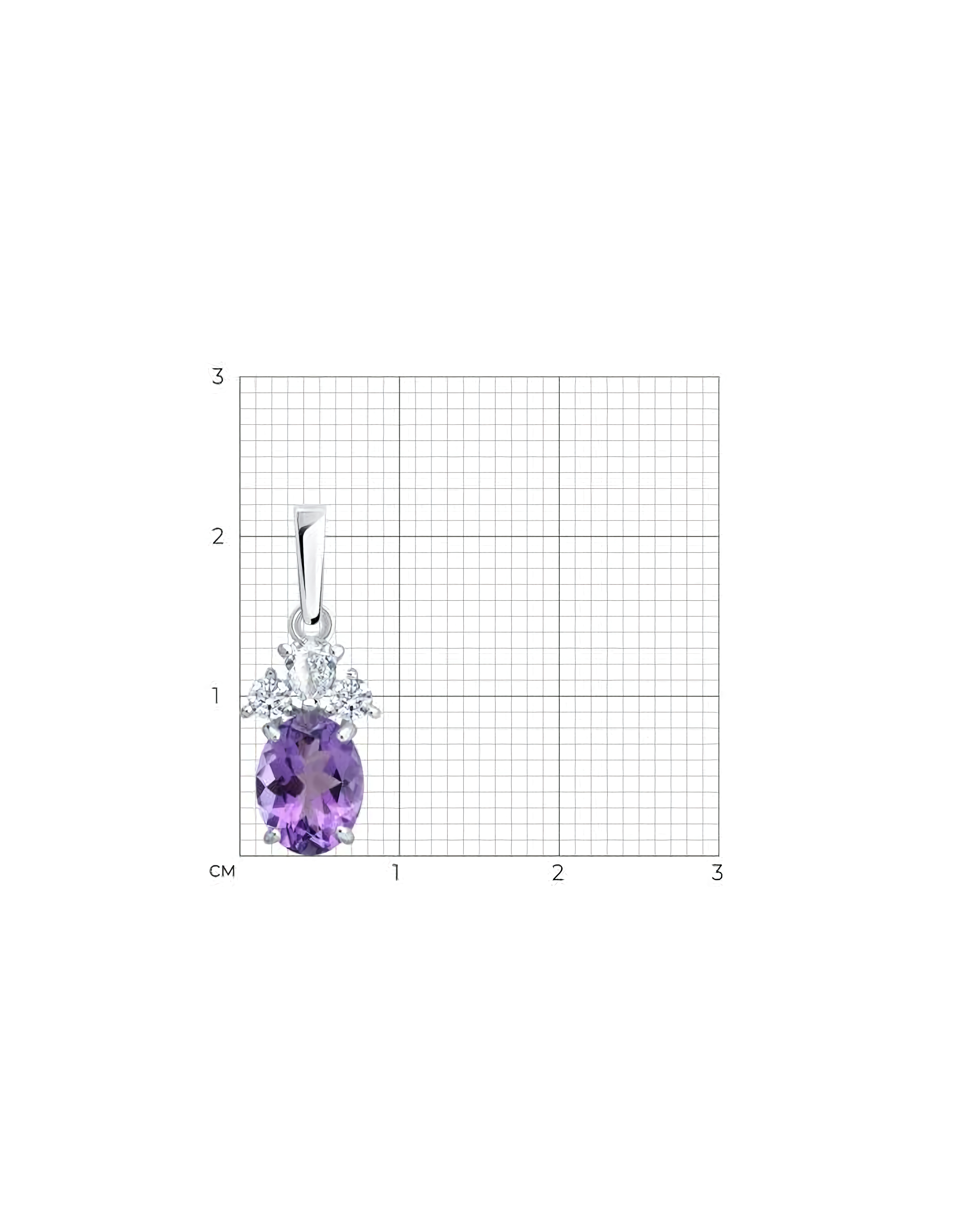 Подвеска женская из серебра капля — фото 5