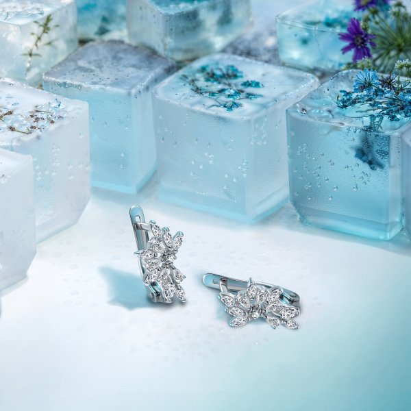 Серьги из серебра c фианитом — фото 4