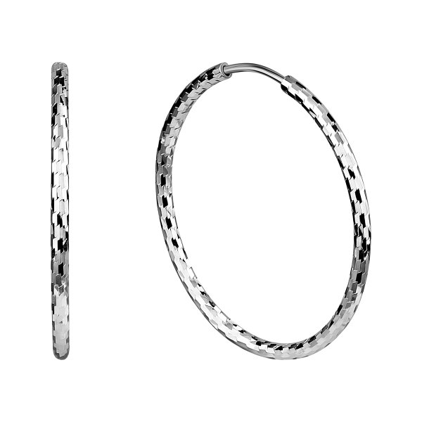 Серьги конго из серебра