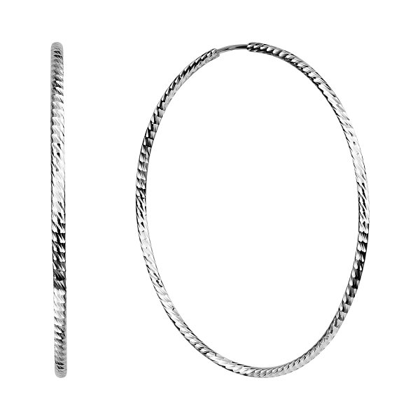 Серьги конго из серебра