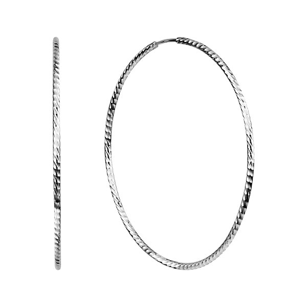 Серьги конго из серебра
