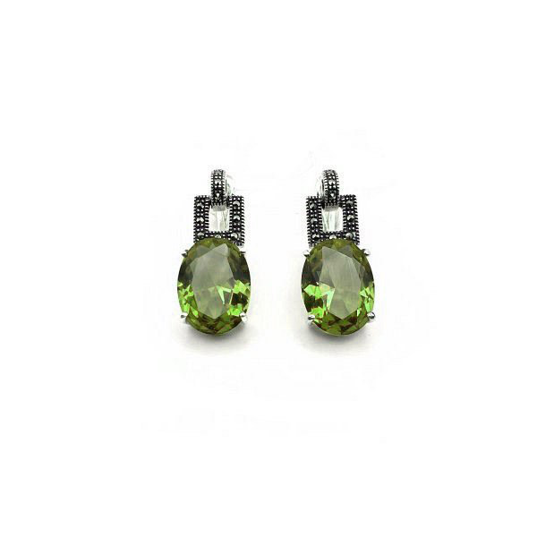 Серьги из серебра c марказитом