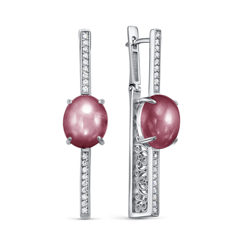 Серьги из серебра c улекситом