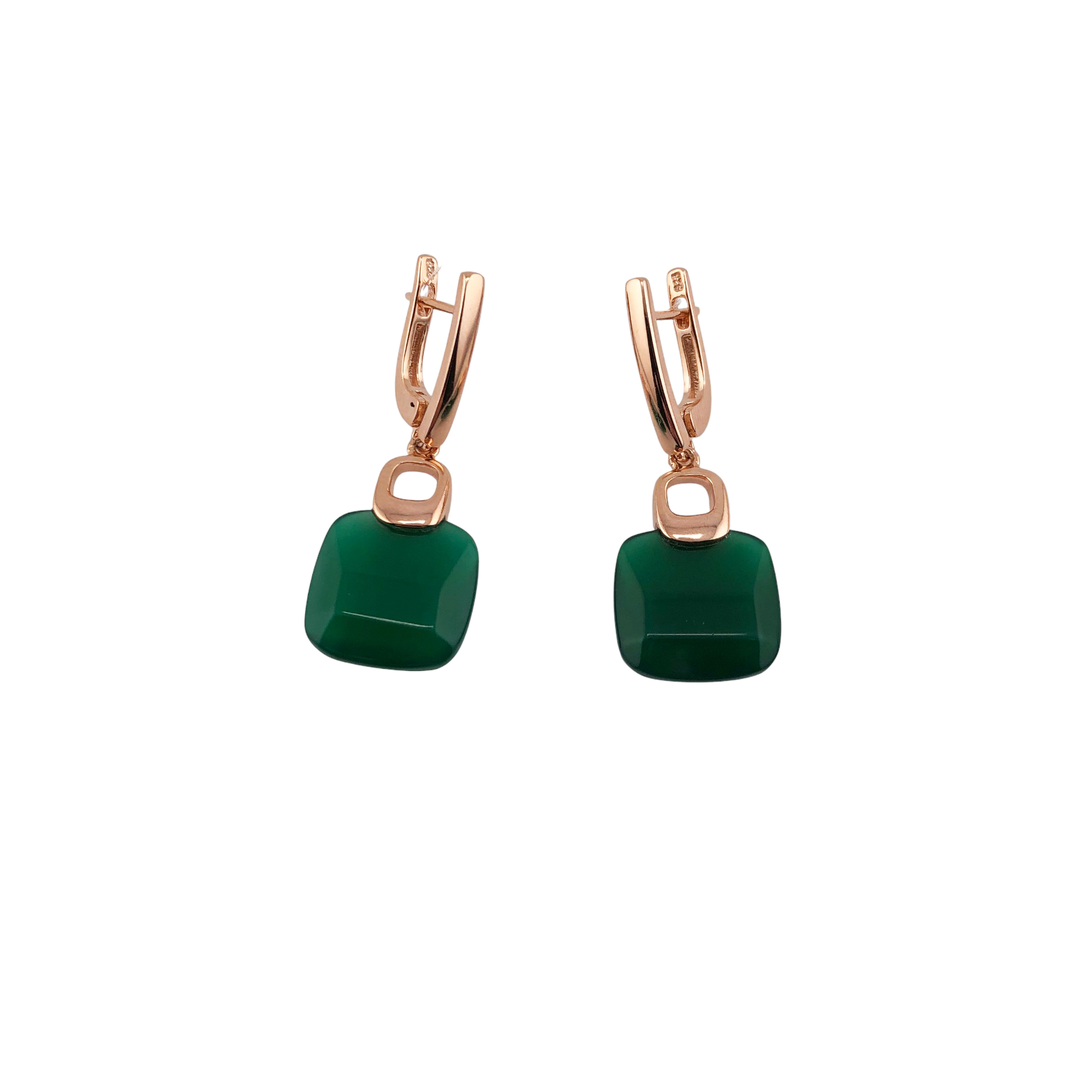 Серьги из серебра c агатом