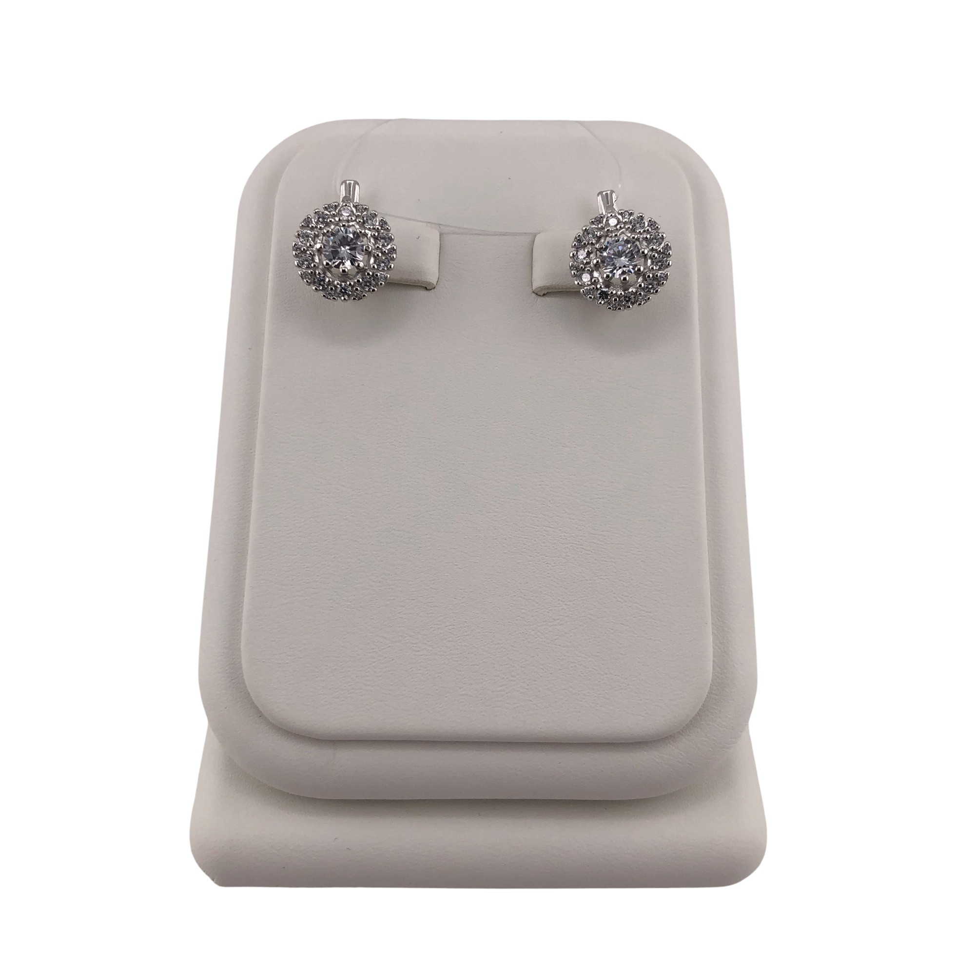 Серьги из серебра c фианитом