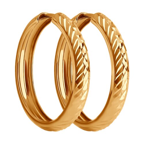 Серьги конго из золота 585 пробы