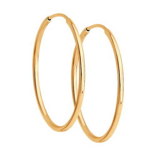 Серьги конго из золота 585 пробы