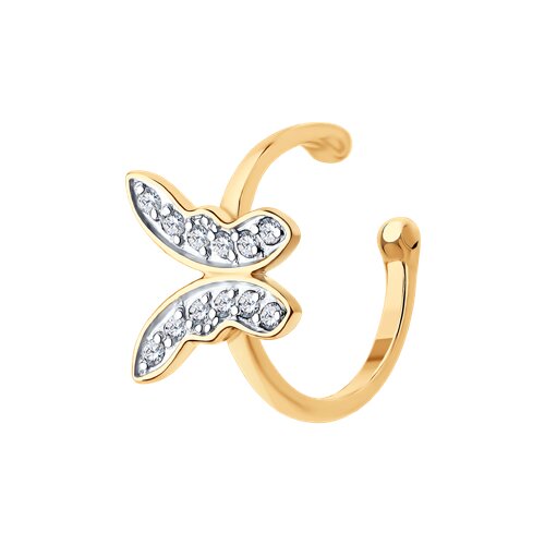 Серьга 1 шт каффы из золота 585 пробы