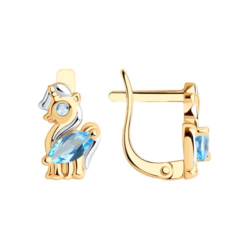 Серьги детские из золота 585 пробы