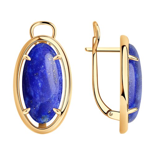 Серьги из серебра c лазуритом