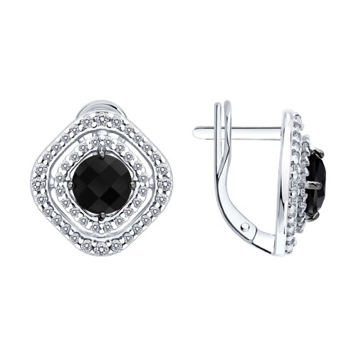 Серьги из серебра c агатом