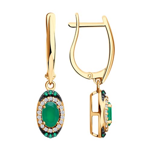 Серьги из серебра c агатом