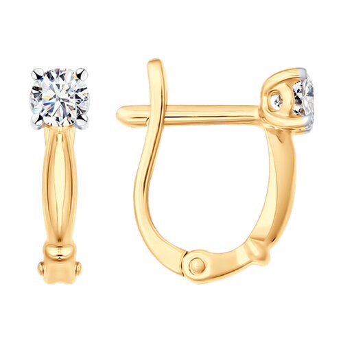 Серьги из серебра c фианитом