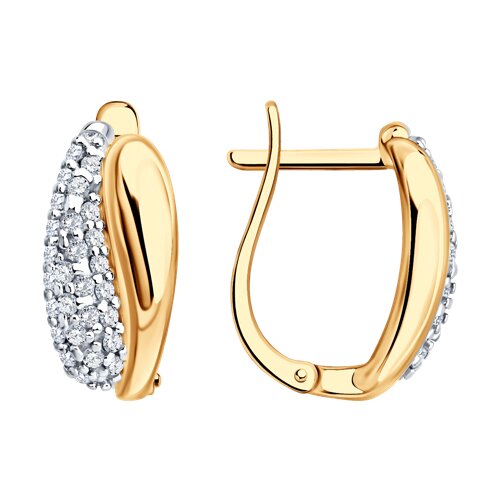 Серьги из серебра c фианитом