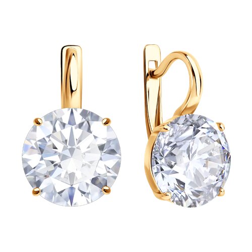 Серьги из серебра c фианитом
