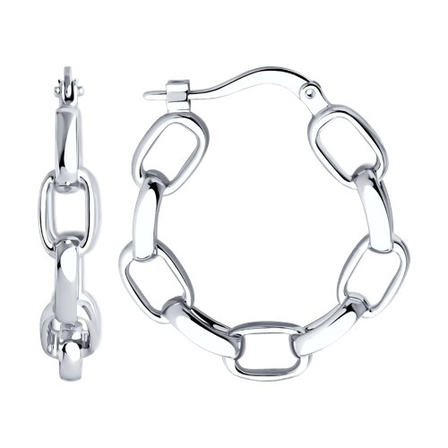 Серьги конго из серебра