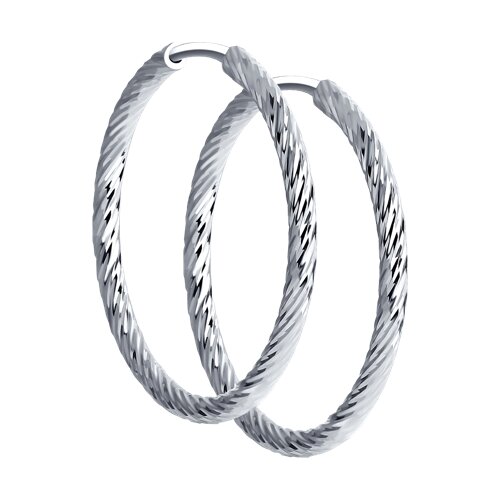 Серьги конго из серебра
