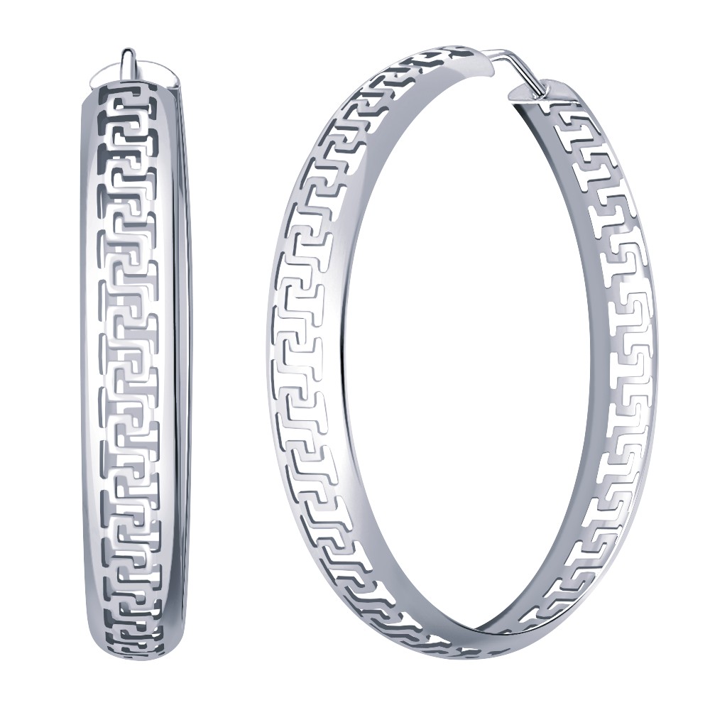 Серьги конго из серебра