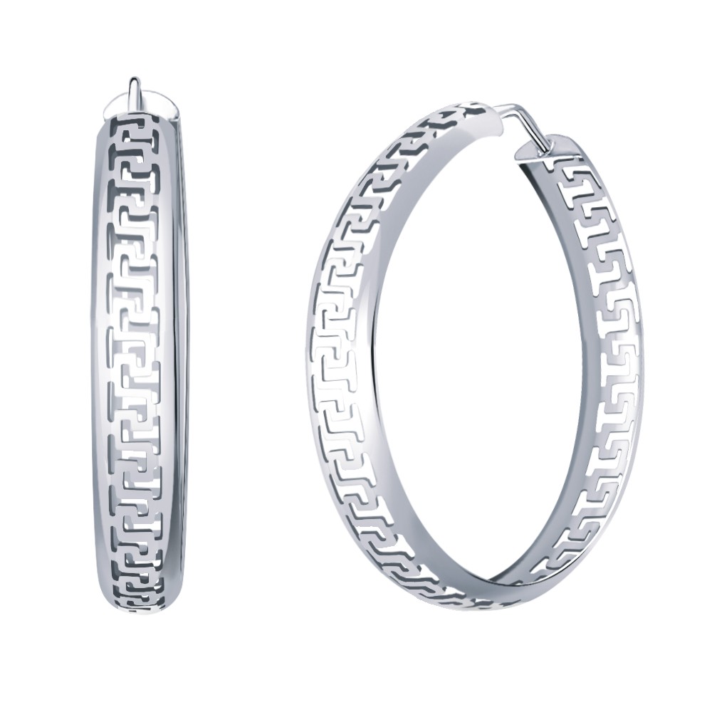 Серьги конго из серебра