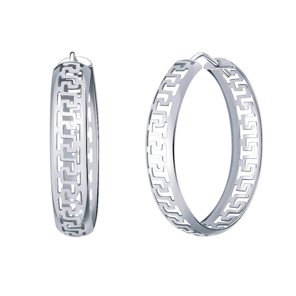Серьги конго из серебра