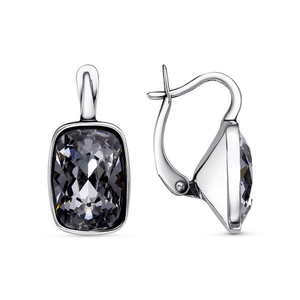 Серьги из серебра cо стеклом