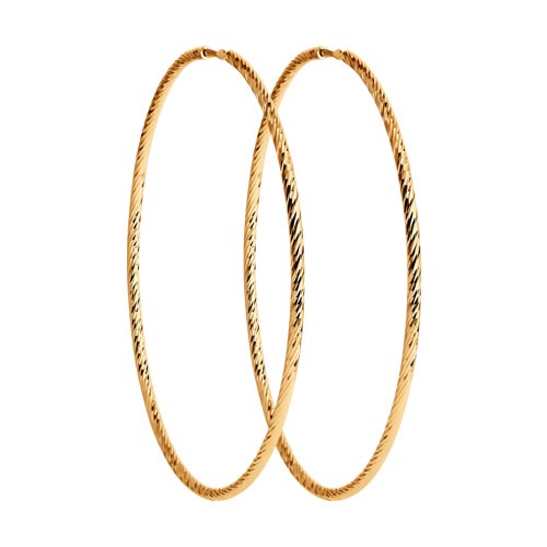 Серьги конго из золота 585 пробы