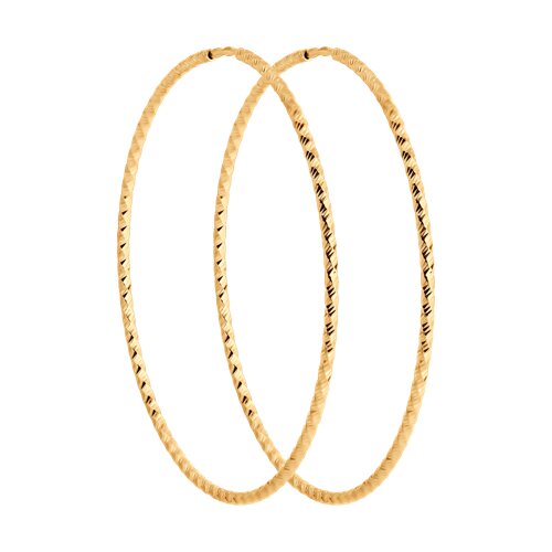 Серьги конго из золота 585 пробы