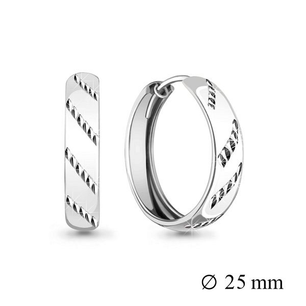 Серьги конго из серебра