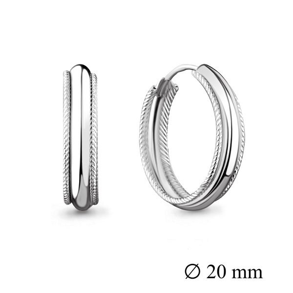 Серьги конго из серебра