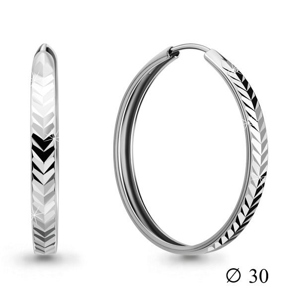 Серьги конго из серебра