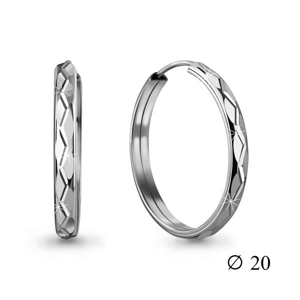 Серьги конго из серебра