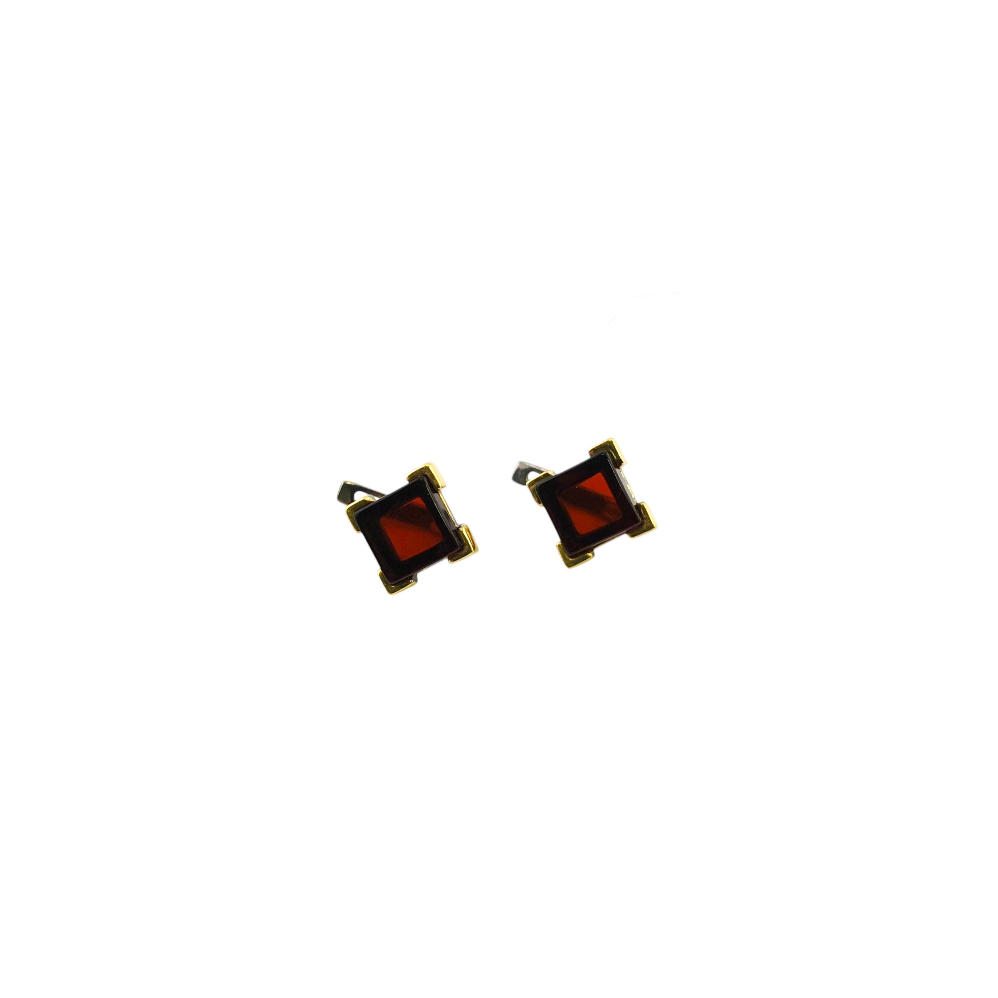 Серьги из серебра c янтарём