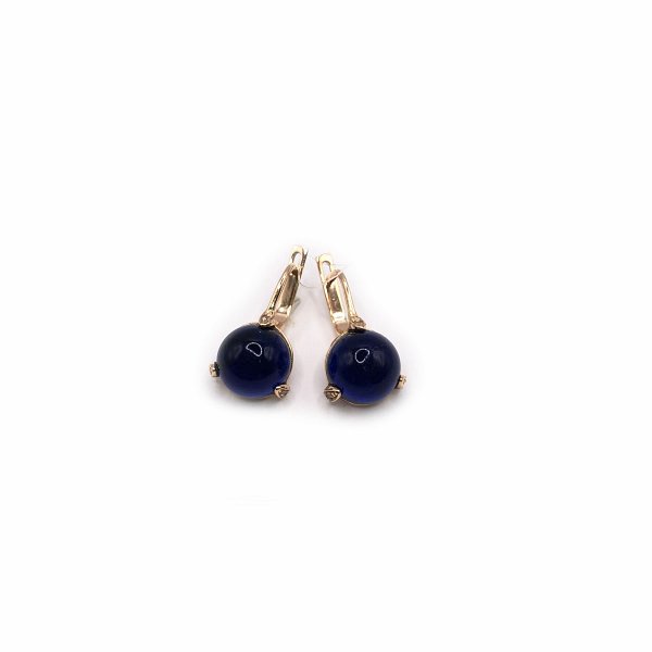 Серьги из серебра c янтарём