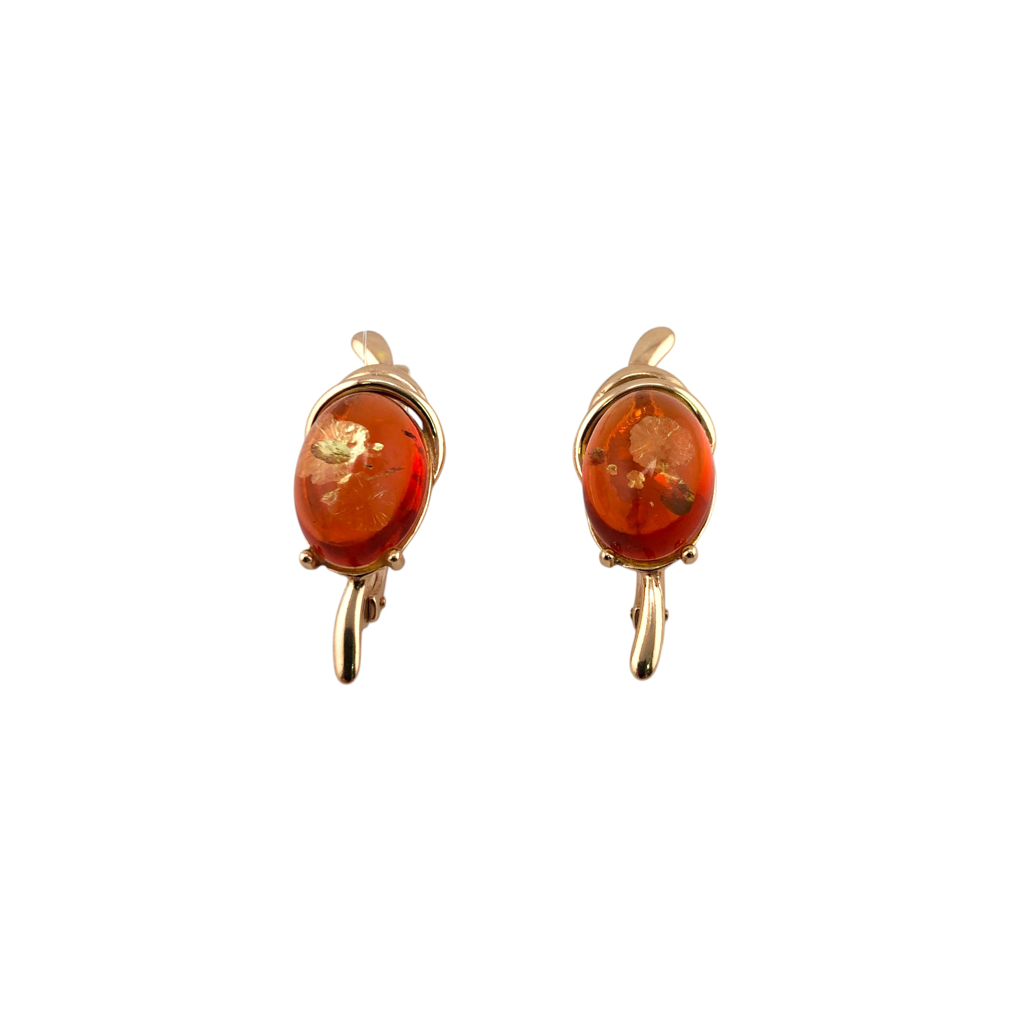Серьги из серебра c янтарём