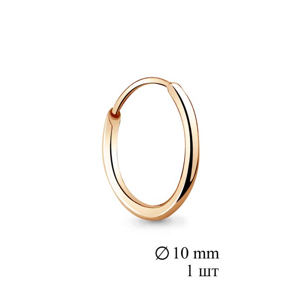 Серьга 1 шт конго из золота 375 пробы