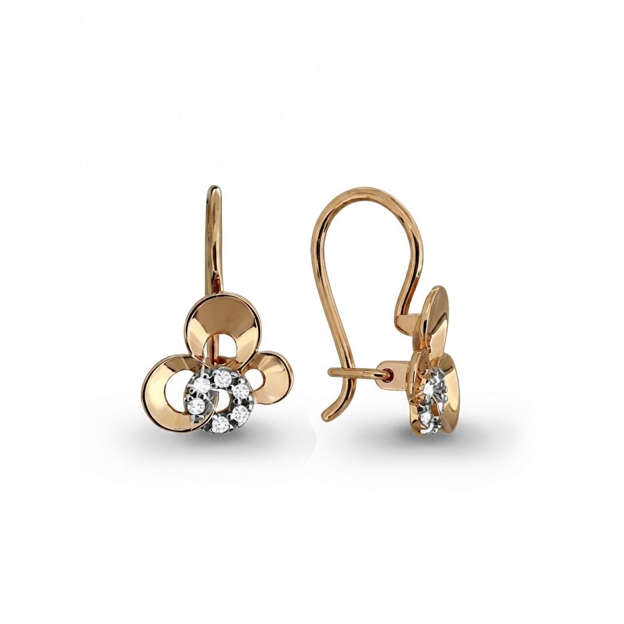 Серьги детские из золота 375 пробы
