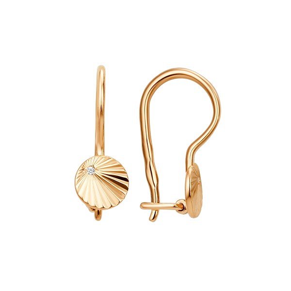 Серьги детские из золота 375 пробы